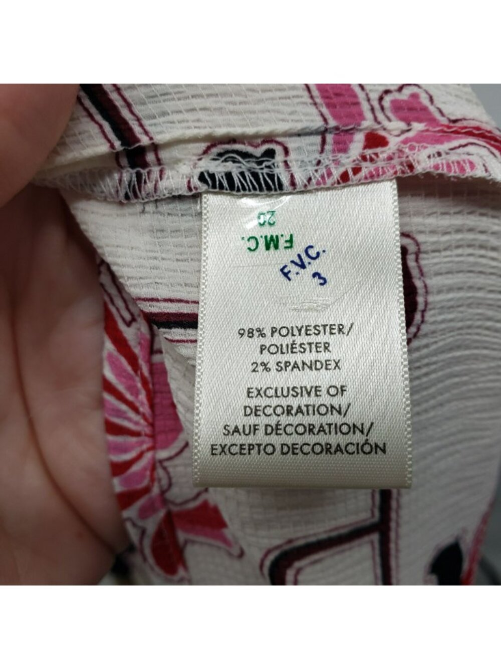 NEW Ann Taylor White Pink Floral Round Neck Boho Blouse Office Pretty Modest - Picture 12 of 13